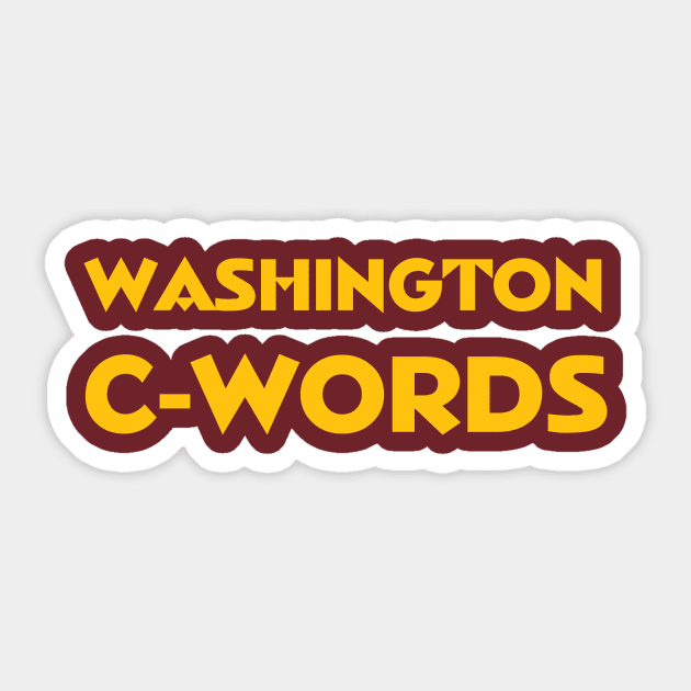 Washington C-Words Sticker by Wicked Mofo